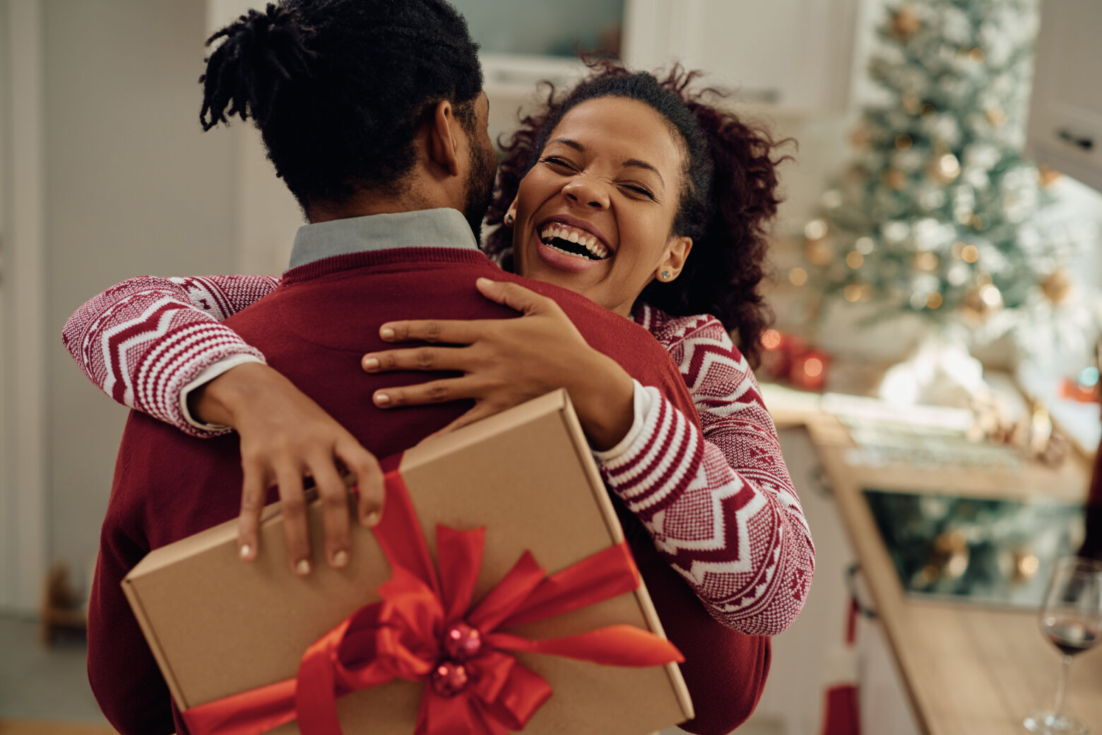 You really surprised me with a Christmas present, dear!
