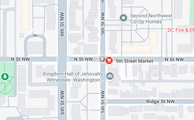 Map of Northwest DC shooting