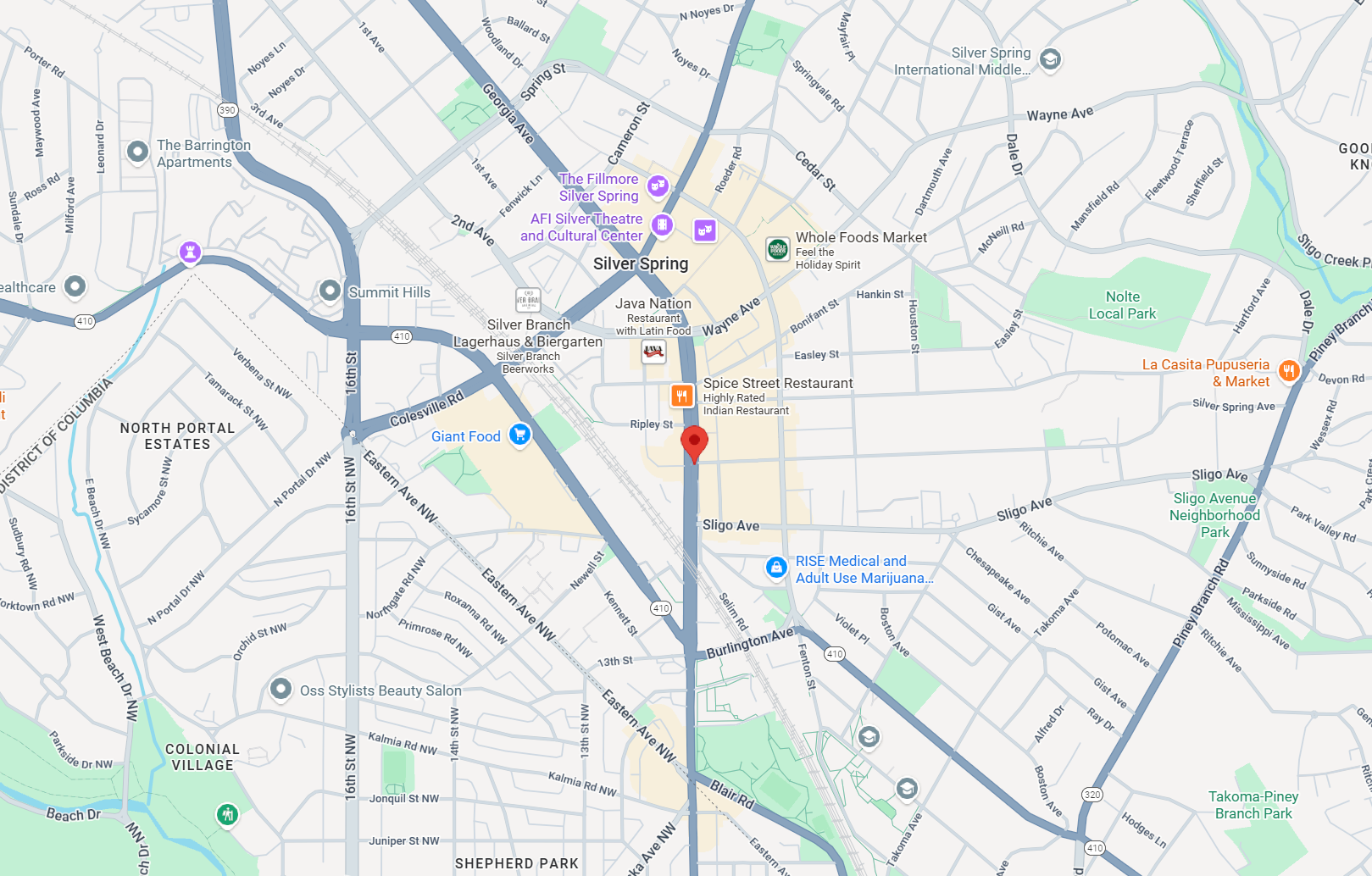 a google map screenshot