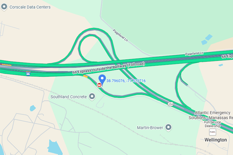 map of i 66 crash
