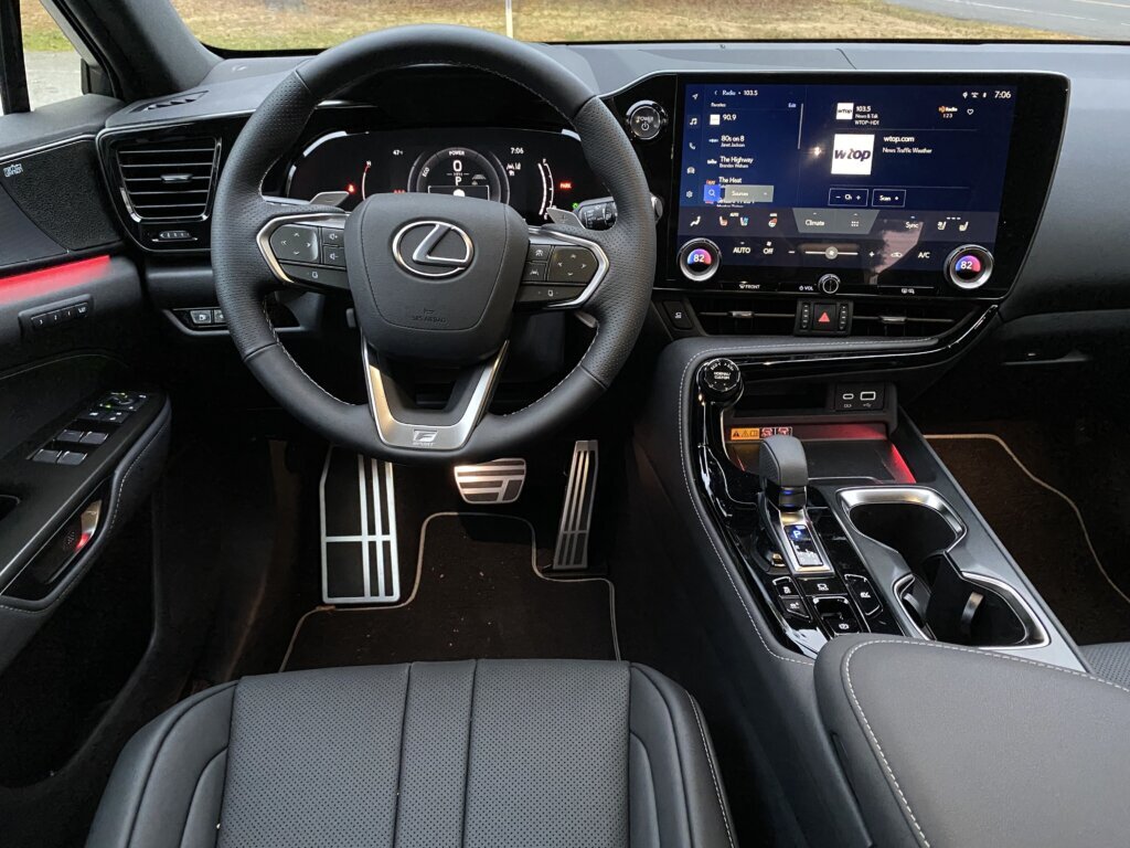 Lexus says this F SPORT Handling version "turns up the driving dynamics with a sporty feel" and also features bolstered sport seats and aluminum pedals.