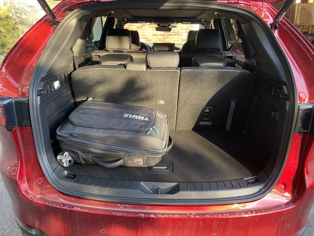 Practicality is another strong point. Even with the third row up, there’s still usable cargo space.