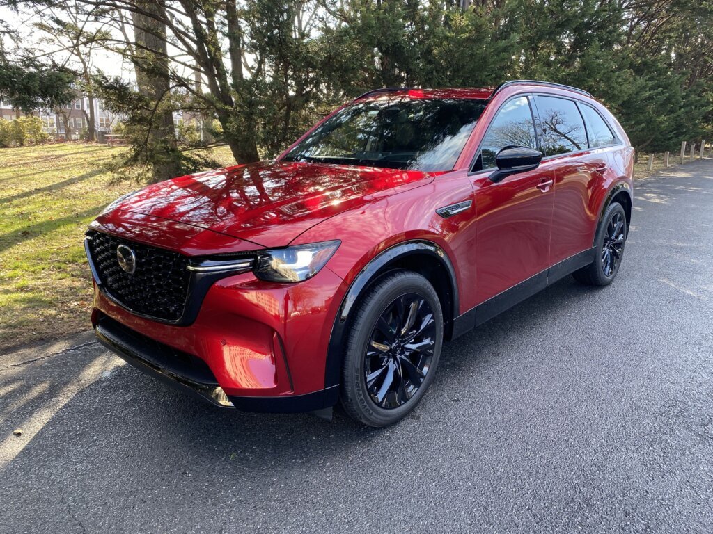 Finished in Soul Red Crystal Metallic with a black leather interior, this one looks every bit as upscale as Mazda intends.