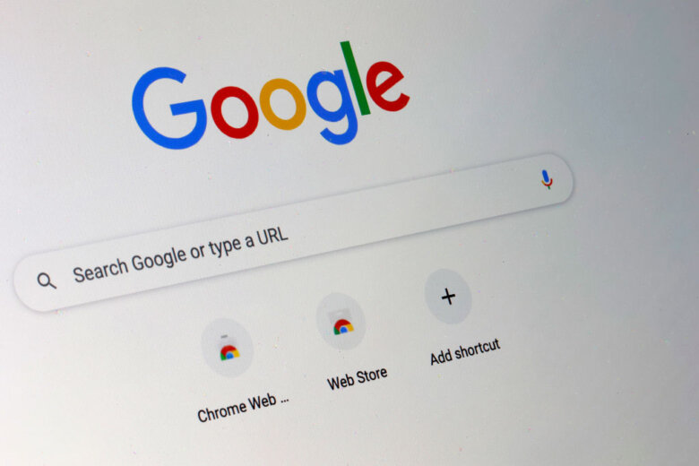 Google Chrome search engine home page
