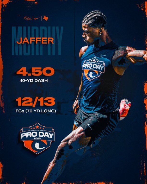 UTSA kicker Jaffer Murphy put up eye-popping numbers at his Pro Day.