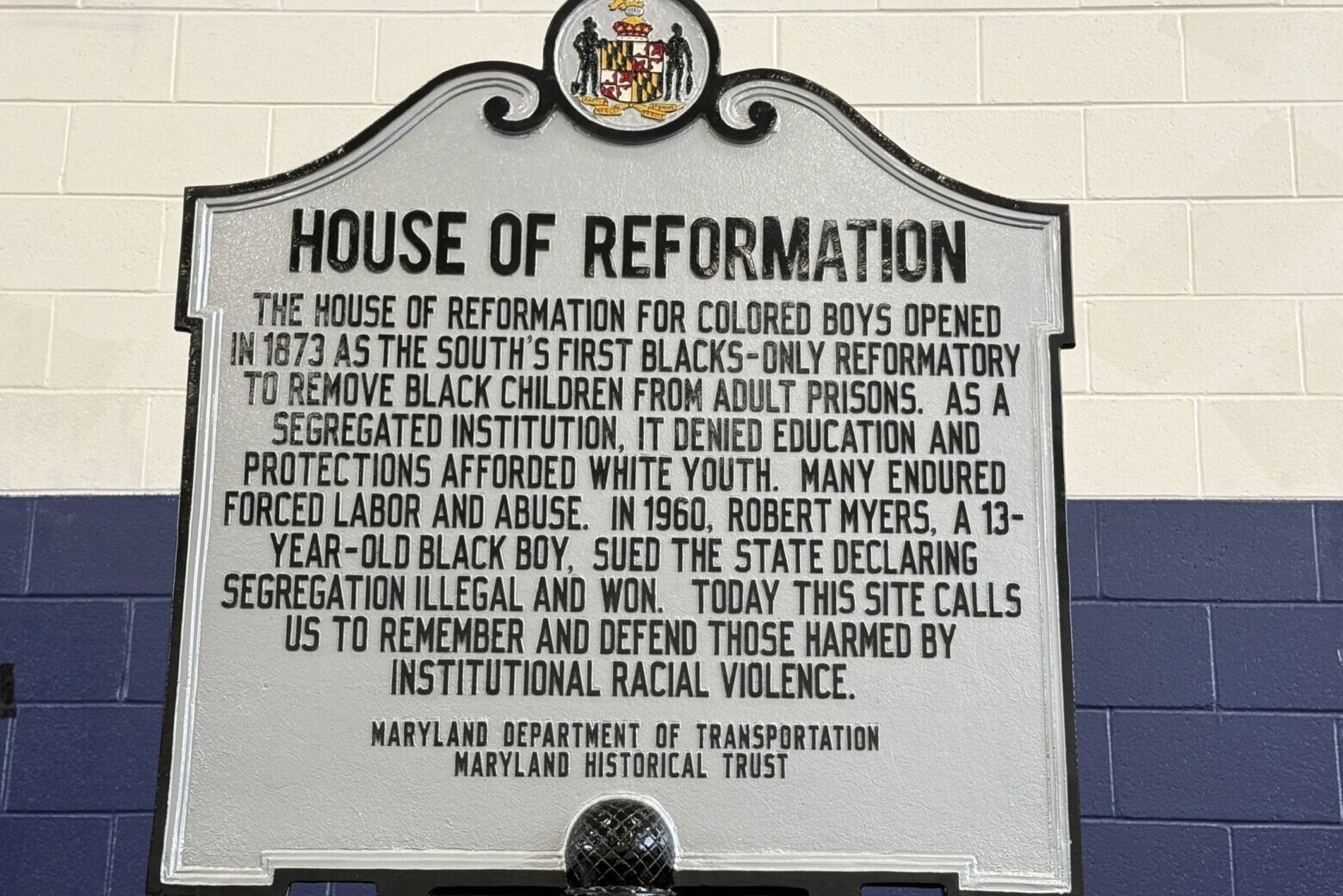 historical marker with text